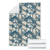 Shell Polynesian Tribal Design Pattern Premium Blanket