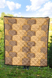Bread Toast Pattern Print Design 04 Premium Quilt