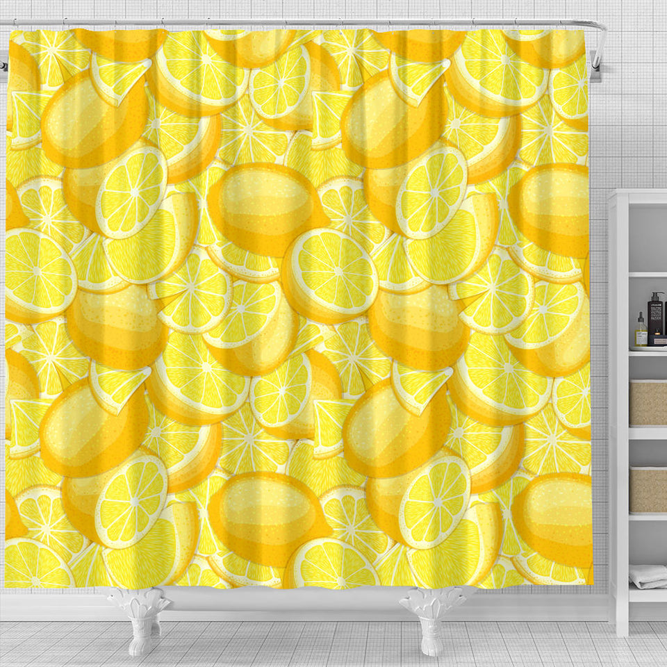 Lemon Pattern Shower Curtain Fulfilled In US