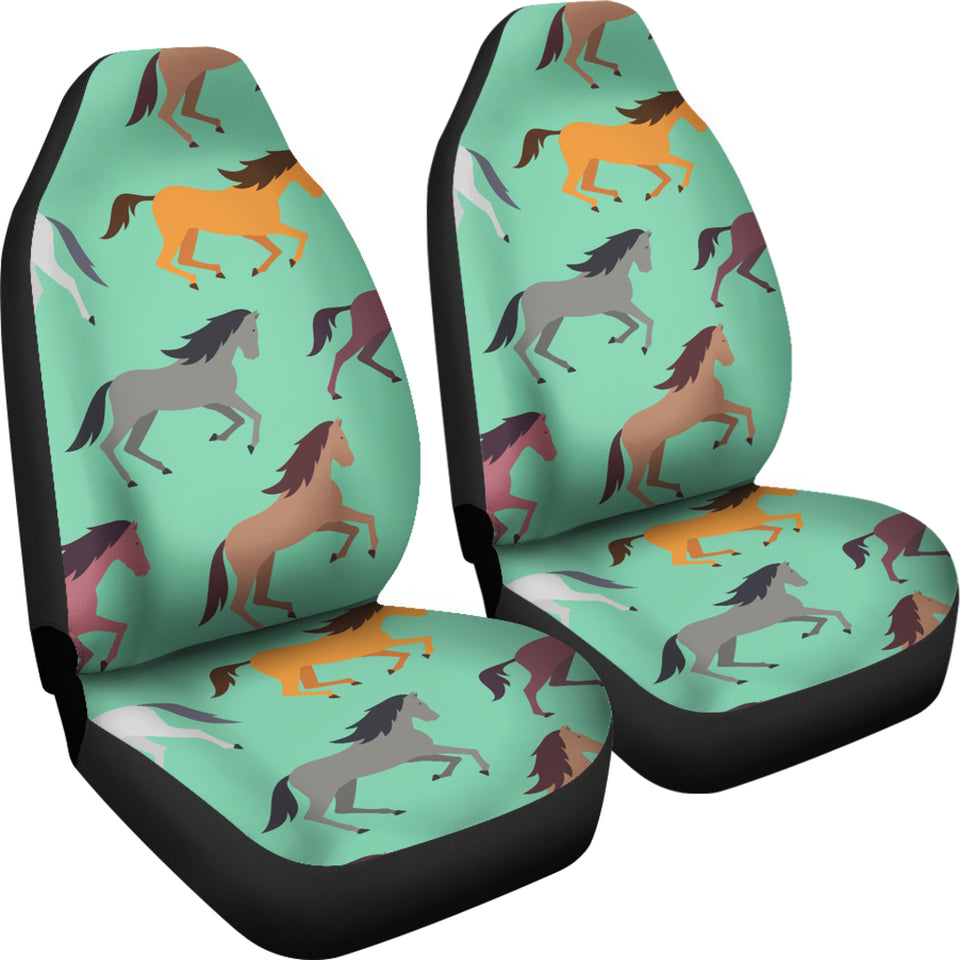 Colorful Horses Pattern Universal Fit Car Seat Covers