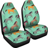 Colorful Horses Pattern Universal Fit Car Seat Covers