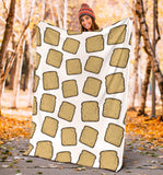 Bread Toast Pattern Print Design 03 Premium Blanket