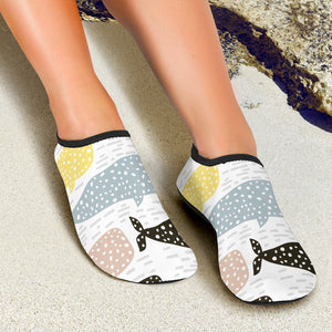 Whale Dot Pattern Aqua Shoes