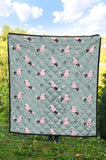 Poodle Dog Pattern Premium Quilt