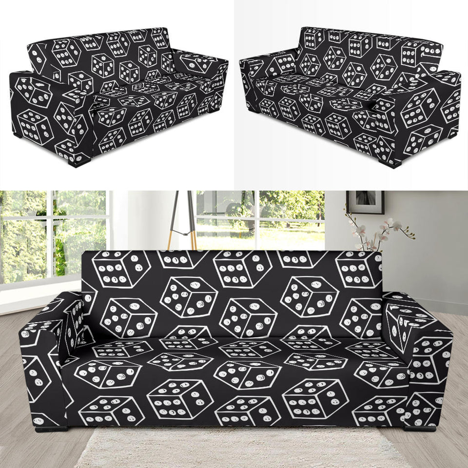 Dice Pattern Print Design 01 Sofa Slipcover