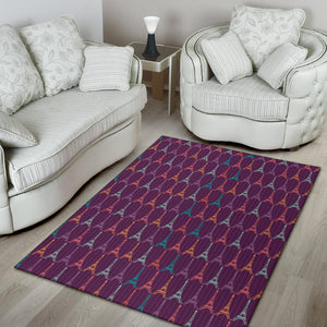 Eiffel Tower Pattern Print Design 05 Area Rug