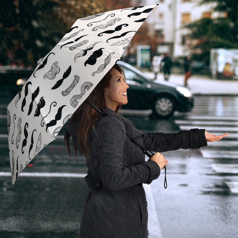 Mustache Beard Pattern Print Design 04 Umbrella