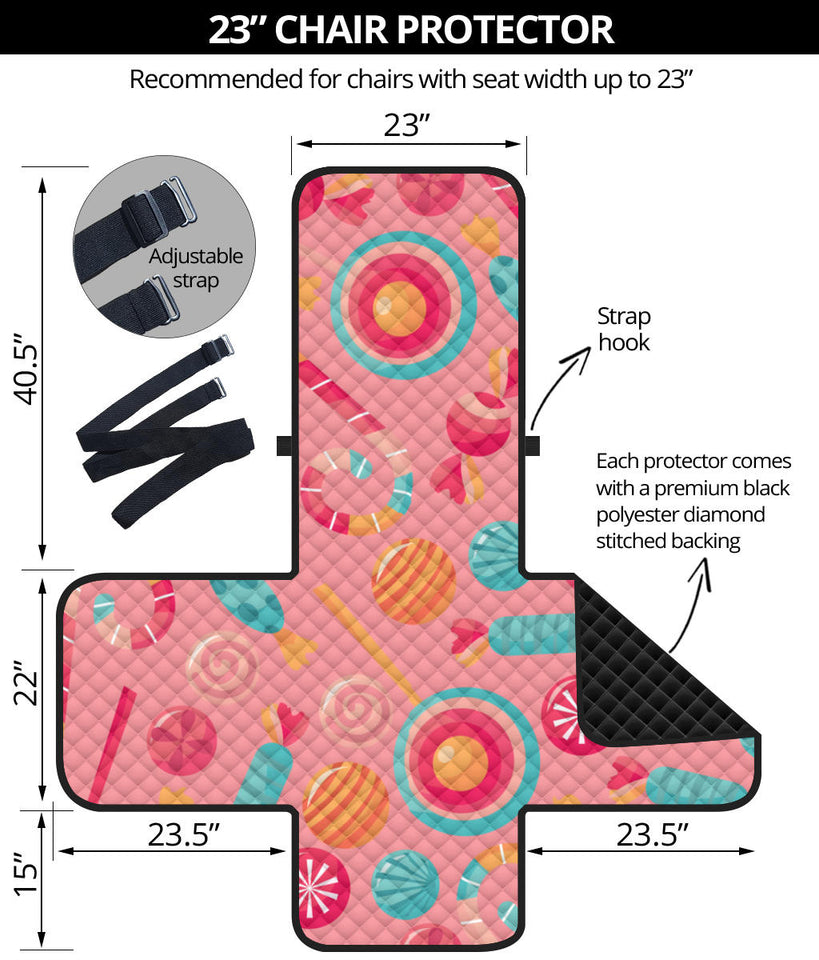 Colorful candy pattern Chair Cover Protector