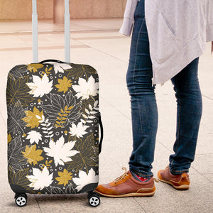 Beautiful Gold Autumn Maple Leaf Pattern Luggage Covers