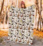Giraffe Pattern Print Design 05 Premium Blanket