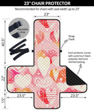 Hand drawn heart design pattern Chair Cover Protector