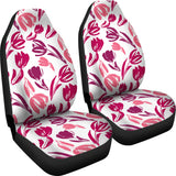 Pink Sketch Tulip Pattern  Universal Fit Car Seat Covers