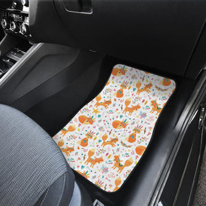 Cute Tribal Fox Pattern Front Car Mats