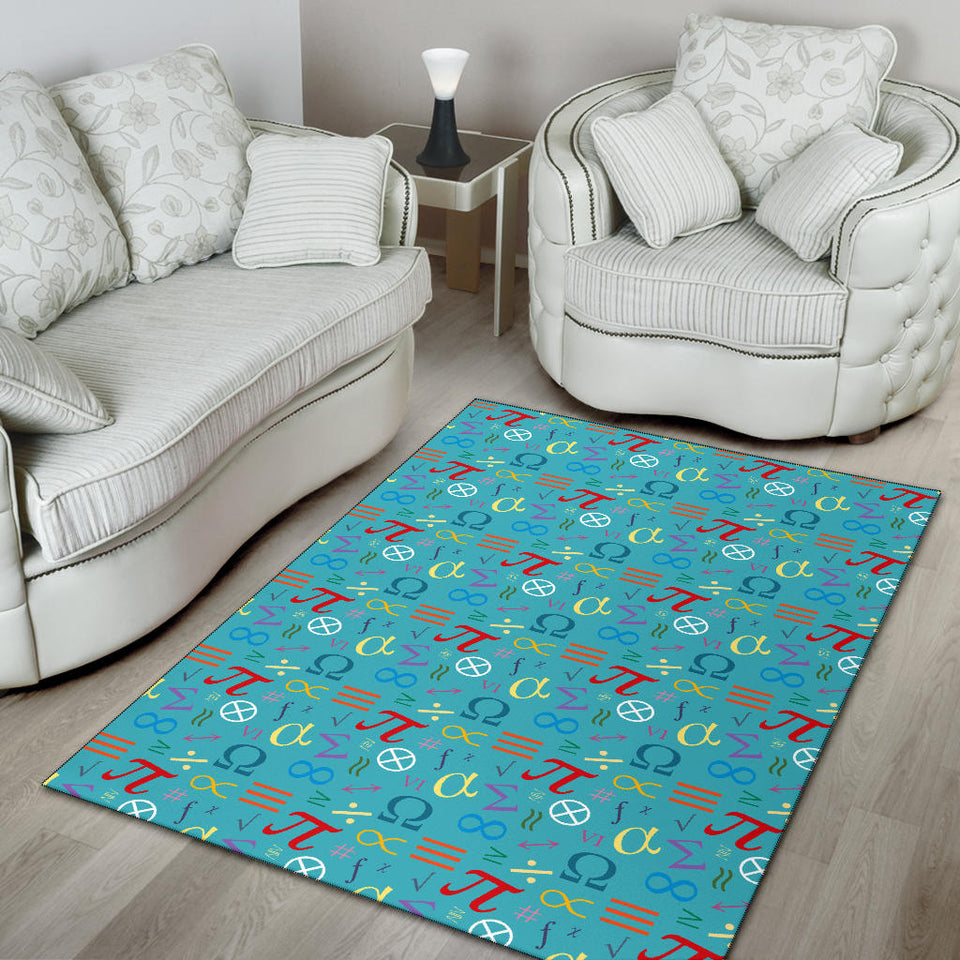 Math Pattern Print Design 02 Area Rug
