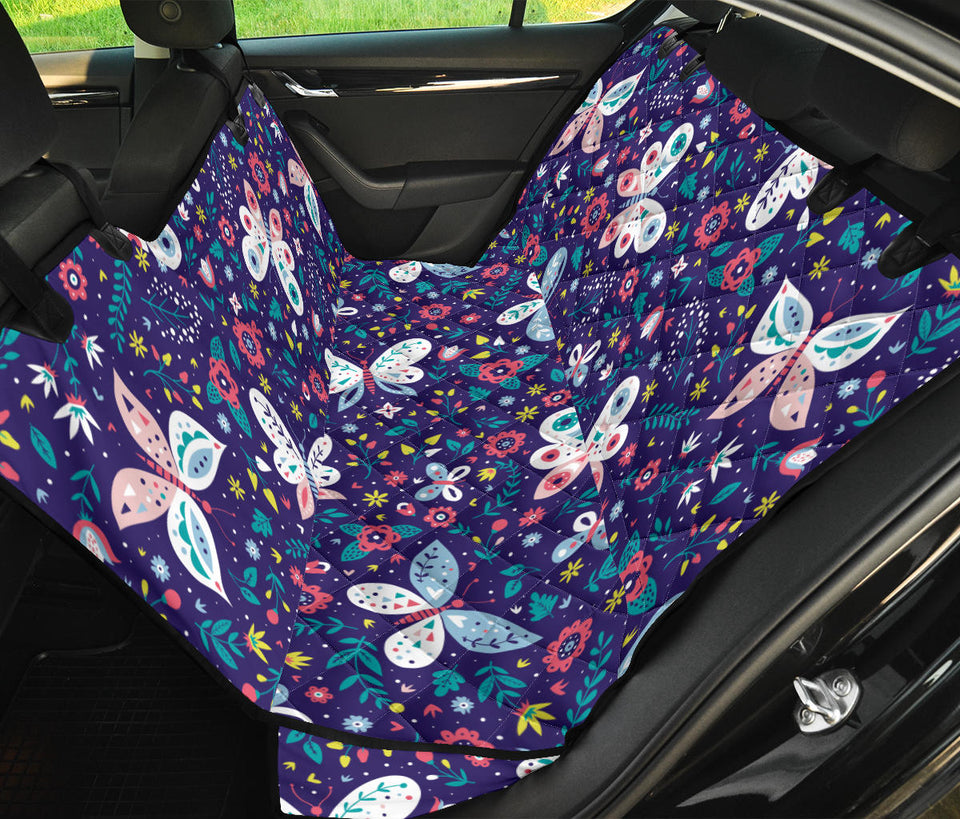 Colorful Butterfly Flower Pattern.Eps Dog Car Seat Covers