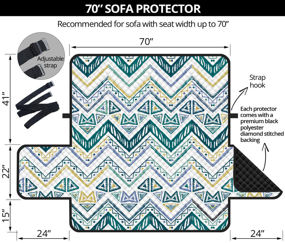 zigzag  chevron paint design pattern Sofa Cover Protector