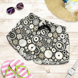 Gear Pattern Print Design 02 Women Shorts