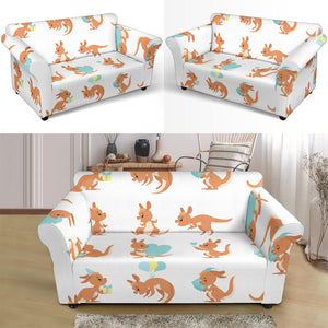 Cute Kangaroo Pattern Loveseat Couch Slipcover