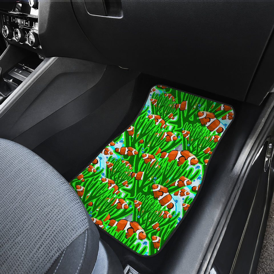 Clown Fish Pattern Print Design 01 Front Car Mats