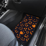Halloween Pattern Pumpkin Background Front And Back Car Mats