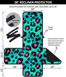 Green leopard skin print pattern Recliner Cover Protector