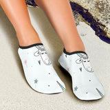 Cute Goat Design Pattern Aqua Shoes