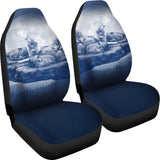 Wolf Car Seat Covers - Family - Blue
