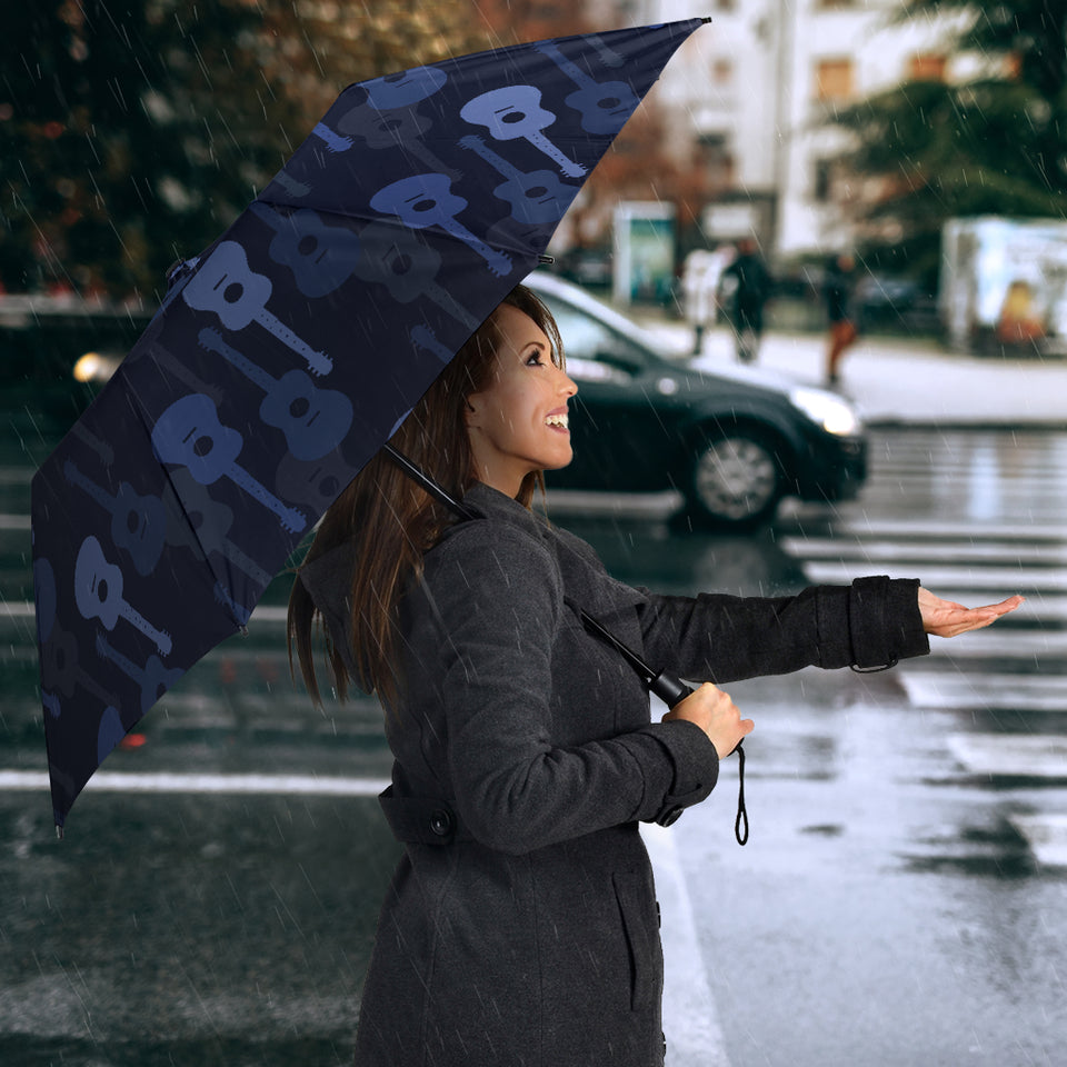 Blue Theme Guitar Pattern Umbrella