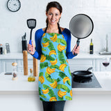 Banana Leaves Banana Design Pattern Adjustable Apron