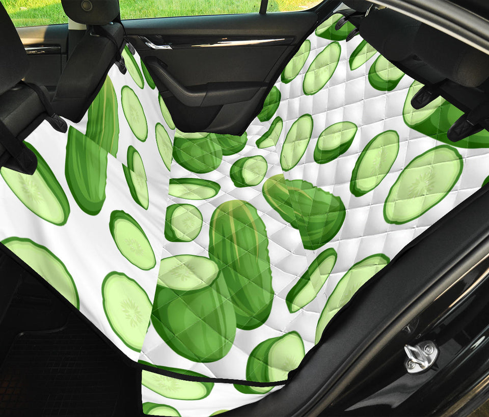 Cucumber Whole Slices Pattern Dog Car Seat Covers