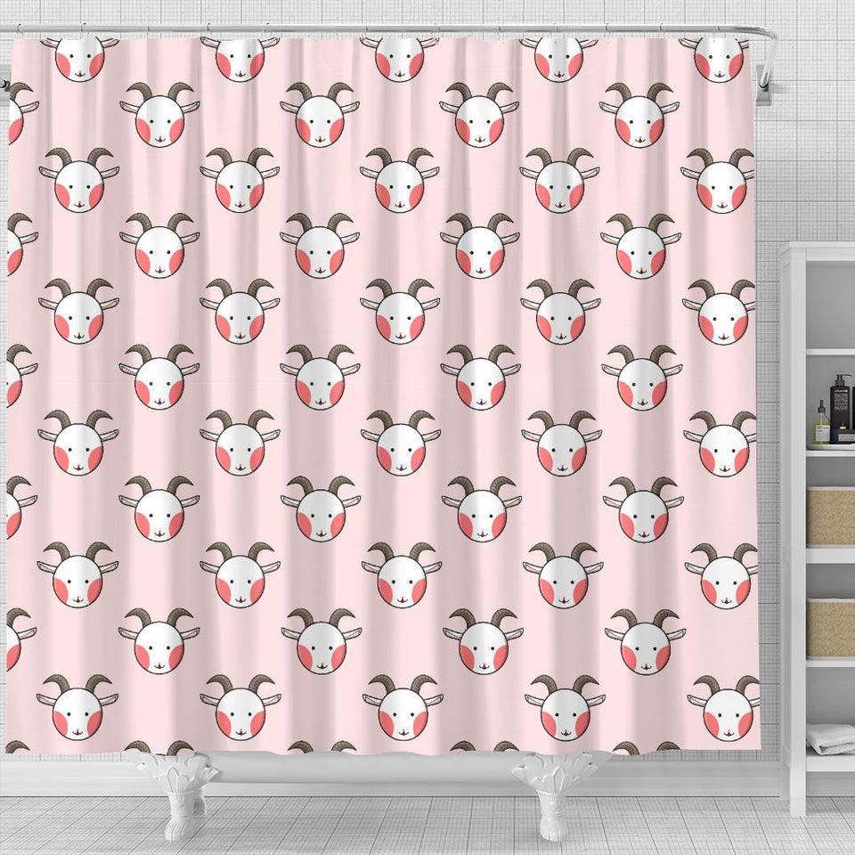 Cute Goat Pattern Shower Curtain Fulfilled In US