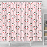 Cute Goat Pattern Shower Curtain Fulfilled In US