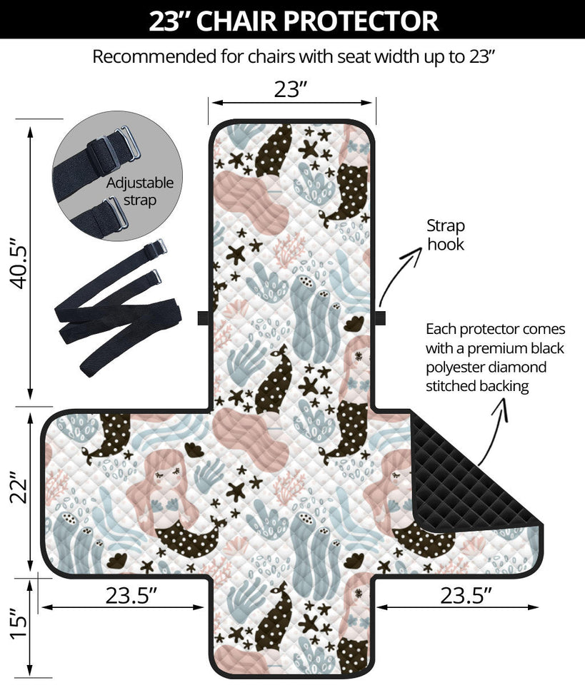 cute mermaid pattern Chair Cover Protector