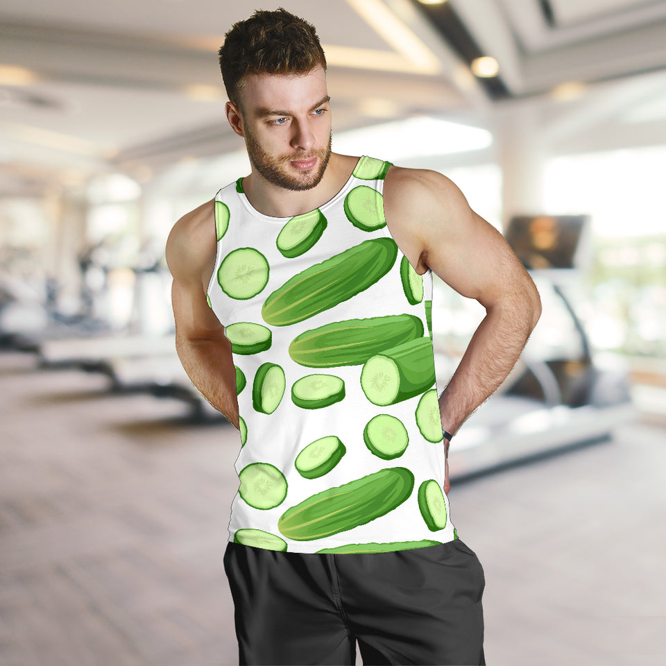 cucumber whole slices pattern Men Tank Top