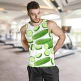 cucumber whole slices pattern Men Tank Top