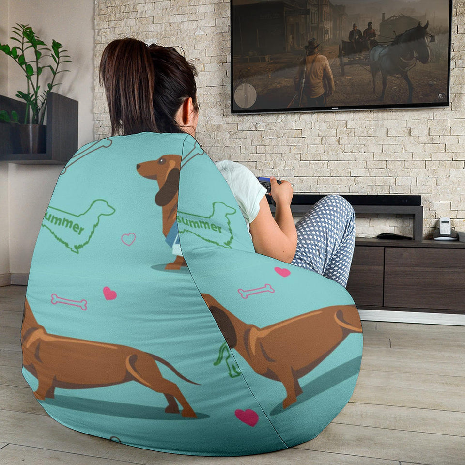 Dachshund Decorative Background Bean Bag Cover