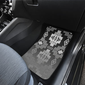 Black And White Treaty Front Car Mats (Set Of 2)