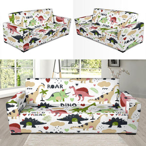 Cute Dinosaurs Pattern Sofa Slipcover