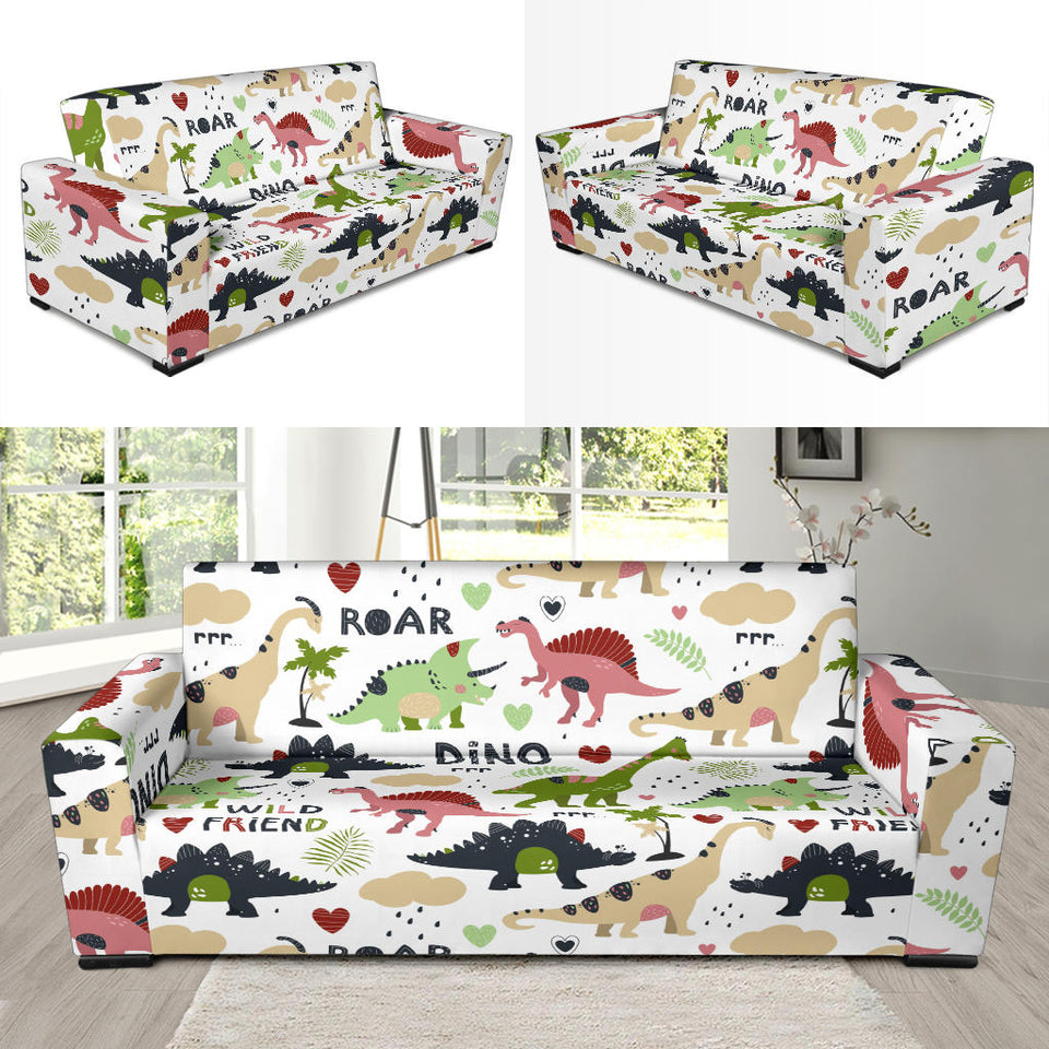 Cute Dinosaurs Pattern Sofa Slipcover