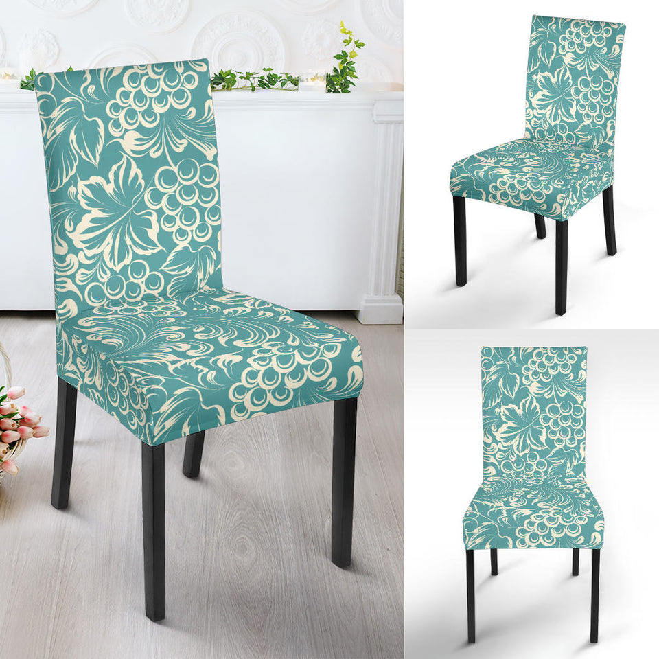 Classic Hand Drawn Grape Pattern Dining Chair Slipcover