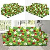 Ladybug Pattern Print Design 01 Sofa Slipcover