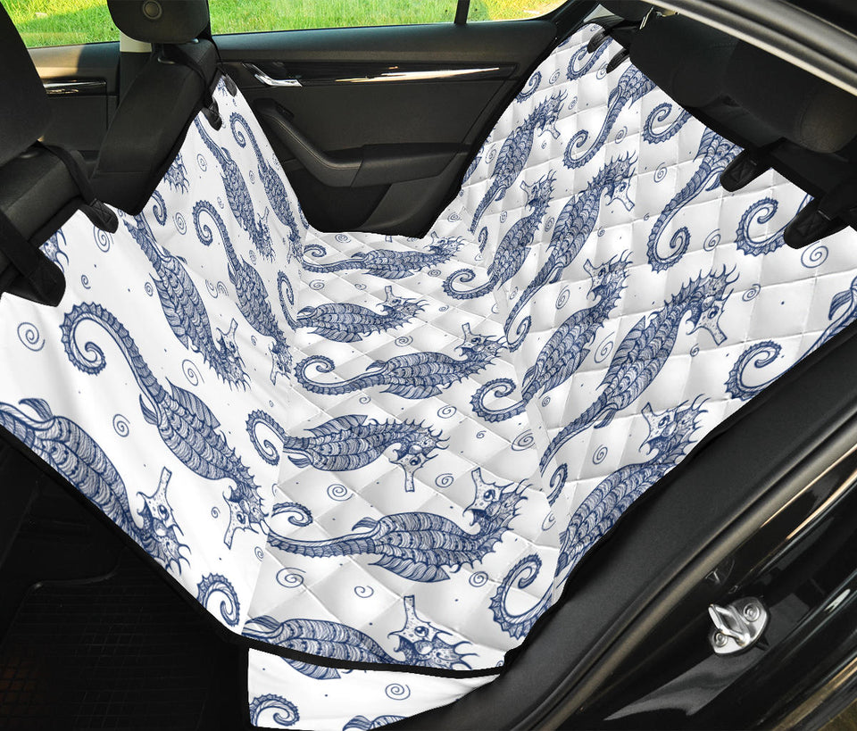 Seahorse Pattern Background Dog Car Seat Covers