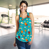 Hot Air Balloon Sky Pattern Women Racerback Tank Top