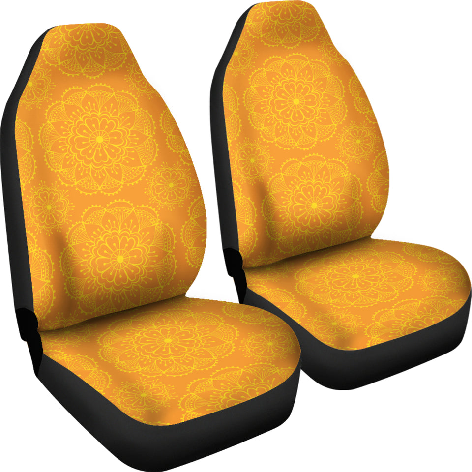 Orange Traditional Indian Element Pattern Universal Fit Car Seat Covers
