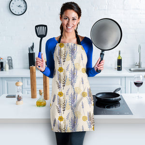 Lavender Modern Pattern Blackground Adjustable Apron