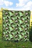 Coconut Pattern Print Design 02 Premium Quilt