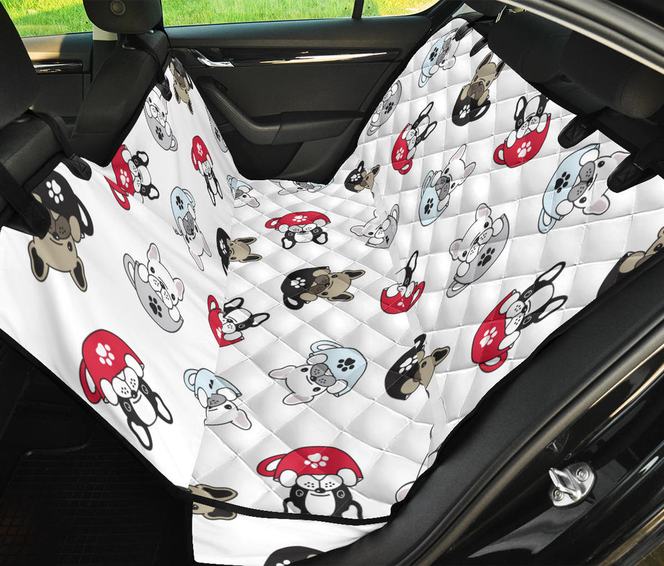 French Bulldog Cup Paw Pattern Dog Car Seat Covers