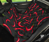 Chili Peppers Pattern Black Background Dog Car Seat Covers