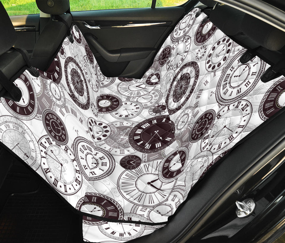 Classic Vintage Clock Pattern Dog Car Seat Covers