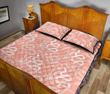 Snake lilies flower pattern Quilt Bed Set